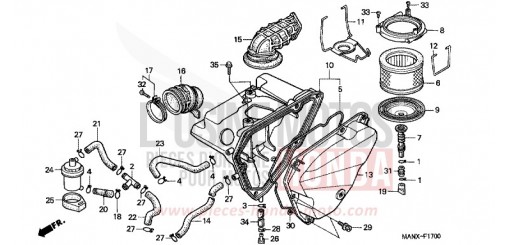 AIR CLEANER NX650X de 1999